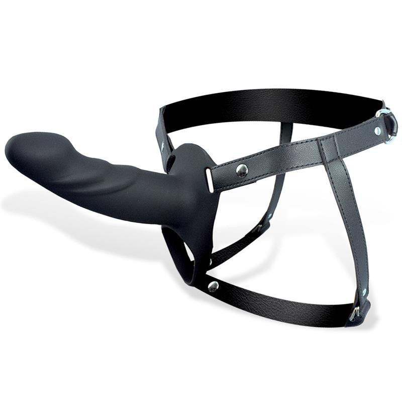 Harnais Strap-on avec Gode Creux Taille L Noir