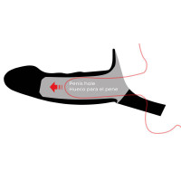Harnais Strap-on avec Gode Creux Taille L Noir