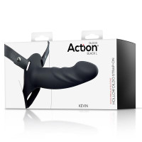 Harnais Strap-on avec Gode Creux Taille L Noir