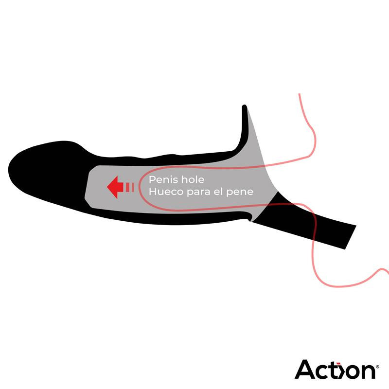 Harnais Strap-on avec Gode Creux Taille L