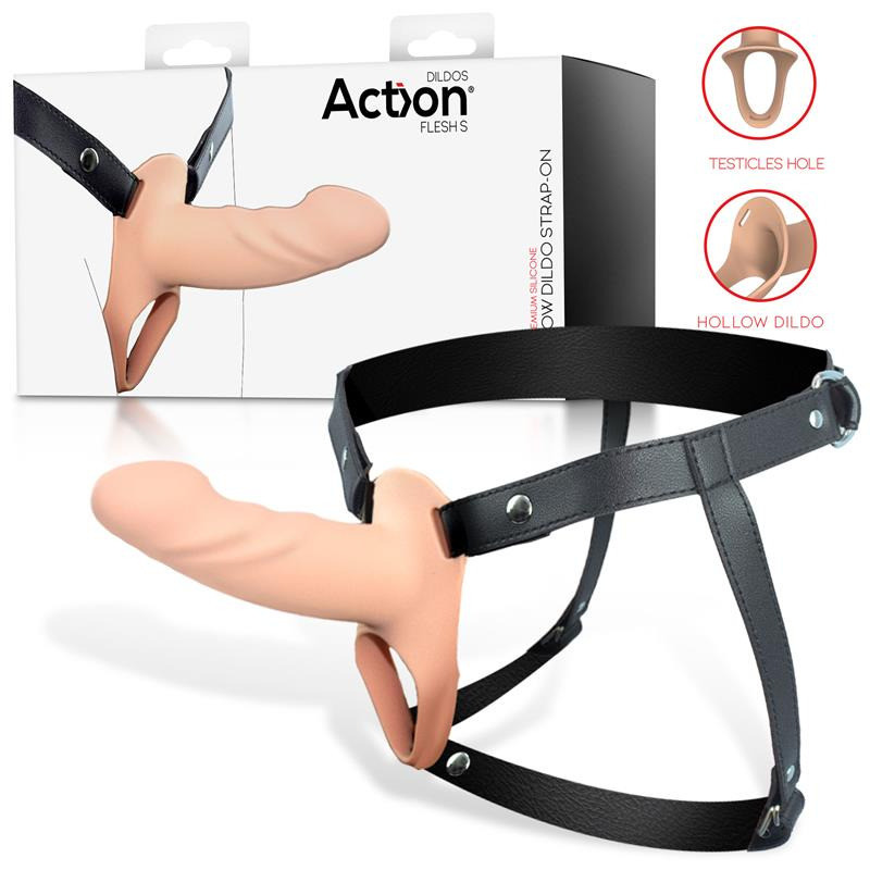 Harnais Strap-on avec Gode Creux Taille S