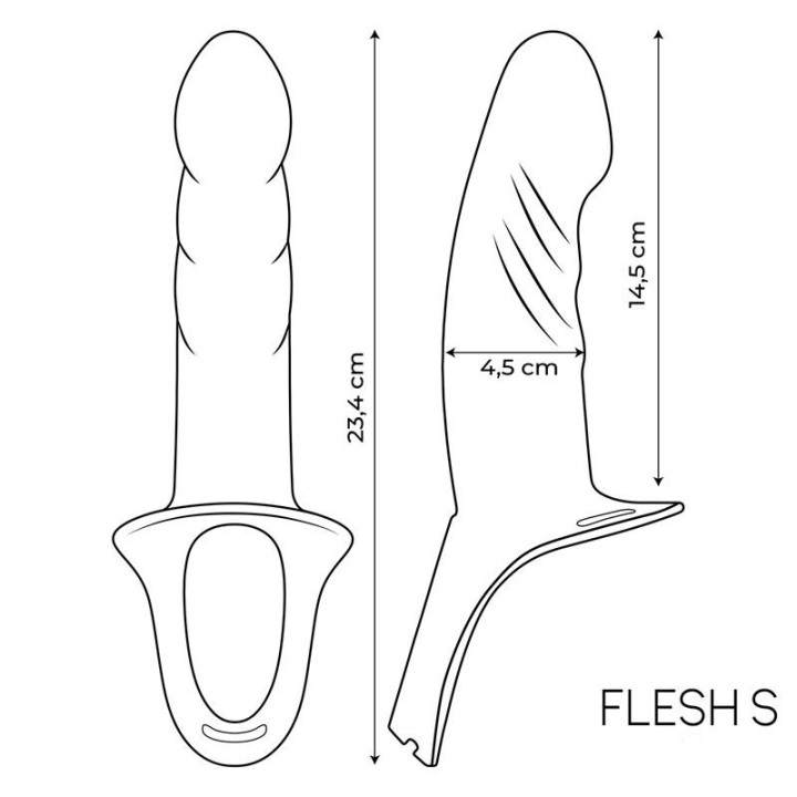 Harnais Strap-on avec Gode Creux Taille S