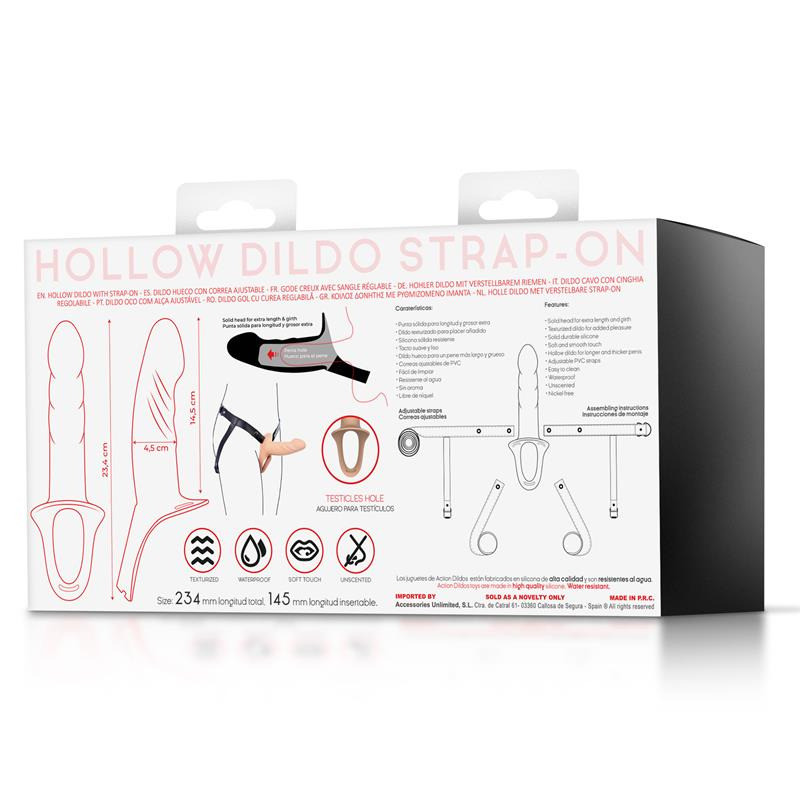 Harnais Strap-on avec Gode Creux Taille S
