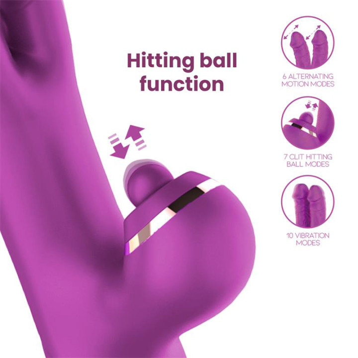 Nico Vibromasseur avec Godes Alternatifs et Boule Percutante
