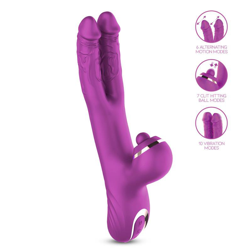 Nico Vibromasseur avec Godes Alternatifs et Boule Percutante