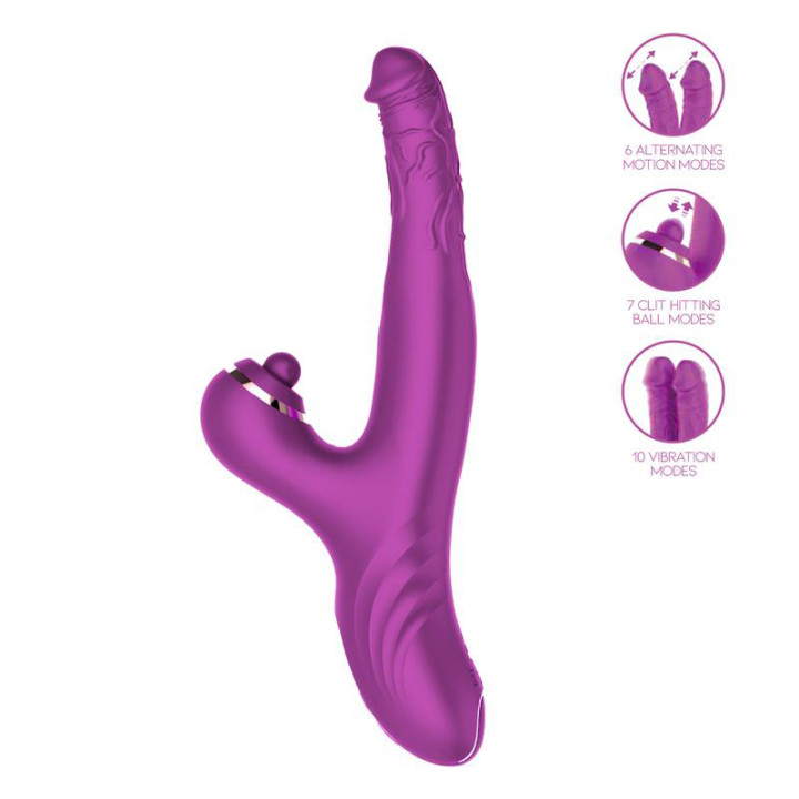 Nico Vibromasseur avec Godes Alternatifs et Boule Percutante