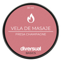 Bougie de Massage Fraise et Champagne 30 ml