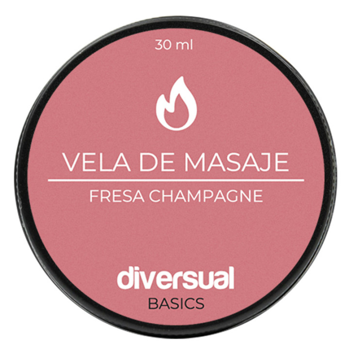 Bougie de Massage Fraise et Champagne 30 ml