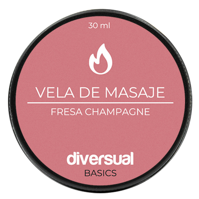Bougie de Massage Fraise et Champagne 30 ml