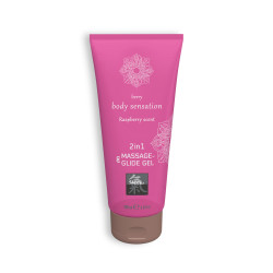Gel de Masaje y Lubricante 2 en 1 con Sabor a Frambuesa 200 ml