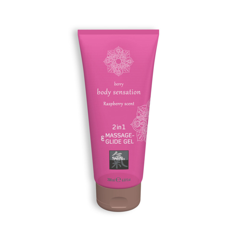 Gel de Masaje y Lubricante 2 en 1 con Sabor a Frambuesa 200 ml