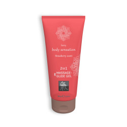 Gel de Masaje y Lubricante 2 en 1 con Sabor a Fresa 200 ml