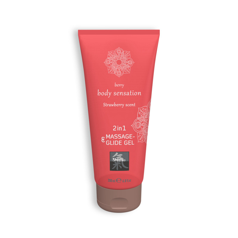 Gel de Masaje y Lubricante 2 en 1 con Sabor a Fresa 200 ml