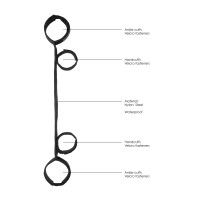 Barre d'Écartement avec Menottes Noire 70 cm