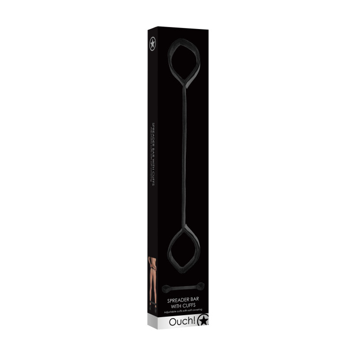 Barre Séparatrice avec Menottes Noires 54,5 cm