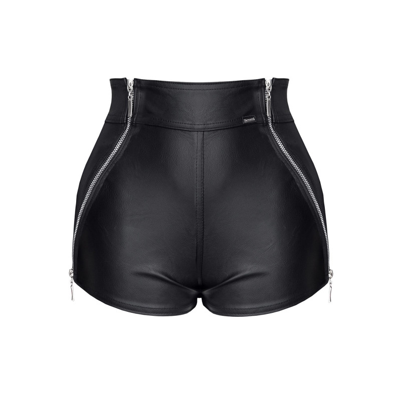 Mónica Short con Cremalleras Negro