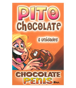 Caja Comic de 6 Pito Chocolate Negro