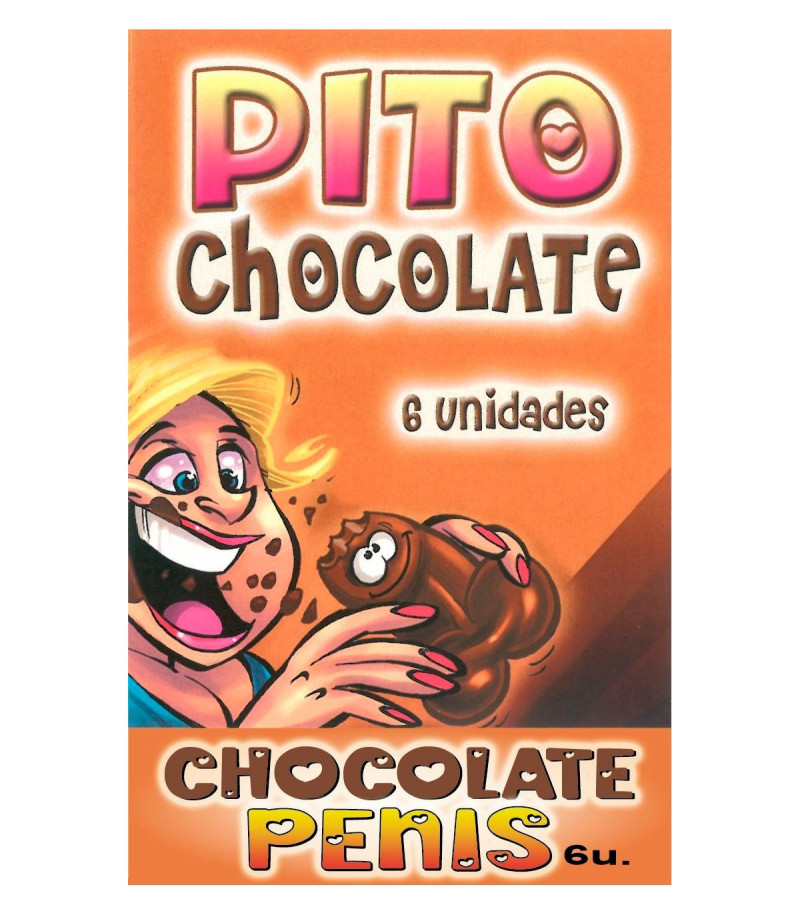Caja Comic de 6 Pito Chocolate Negro