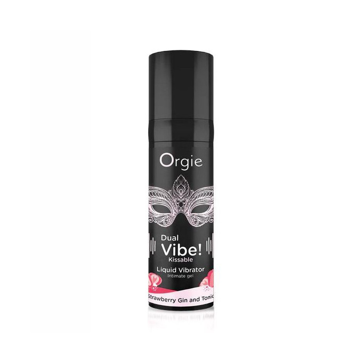 Vibromasseur Liquide Besable Dual Vibe Gin Tonic Fraise 15 ml