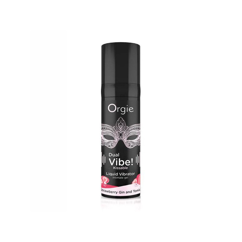 Vibromasseur Liquide Besable Dual Vibe Gin Tonic Fraise 15 ml
