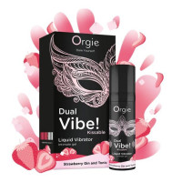Vibromasseur Liquide Besable Dual Vibe Gin Tonic Fraise 15 ml