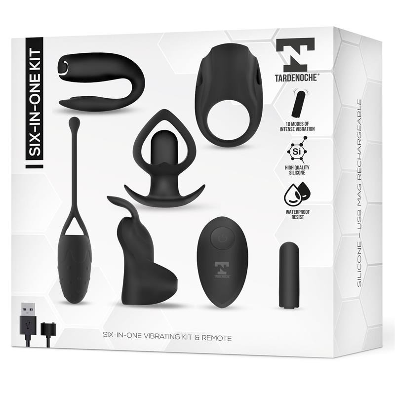 Six-In-One Kit de Balle Vibrante et 5 Accessoires