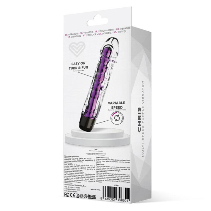 Chris Vibromasseur Multi-Vitesses Violet
