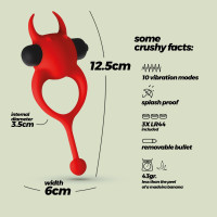 Daemon Anneau pour Pénis avec Vibration Rouge