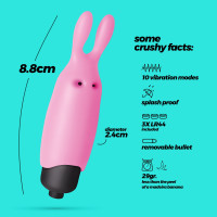 O-Pet Lapin avec Balle Vibrante Rose Pastel