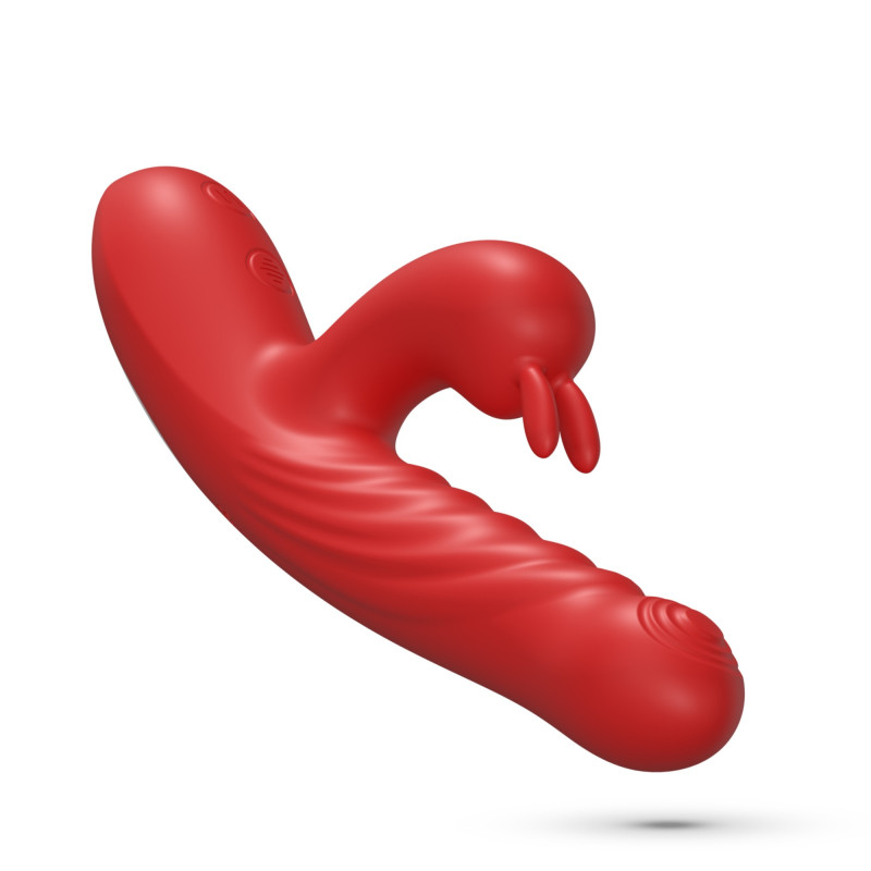 Lapin Vibrador Conejo con Empuje Rojo