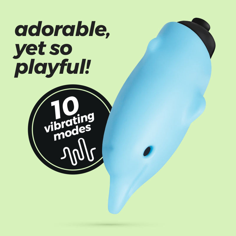O-Pet Dauphin avec Balle Vibrante Bleue