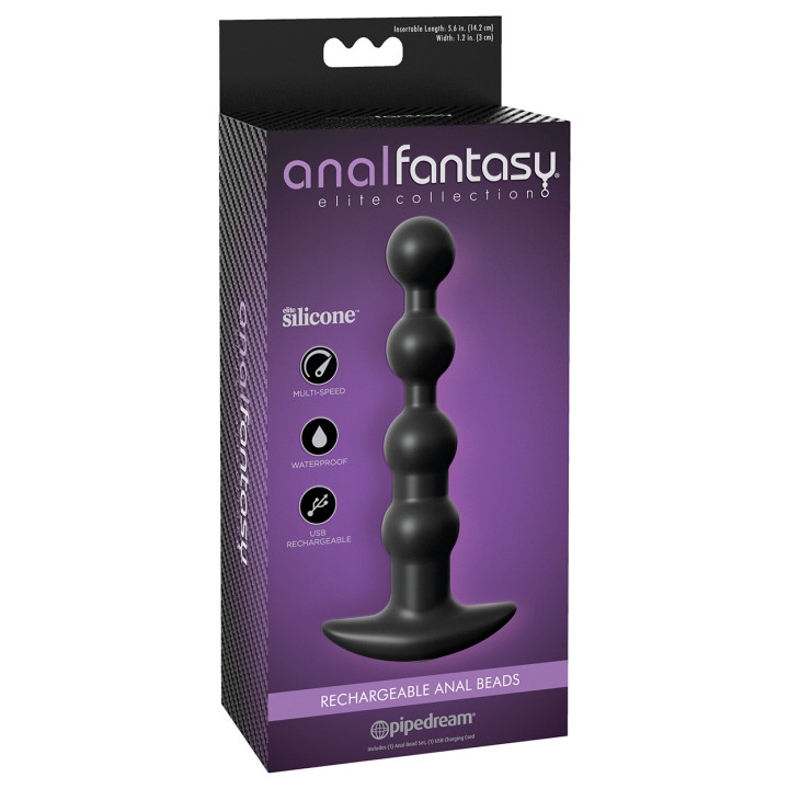 Rechargeable Anal Beads Black