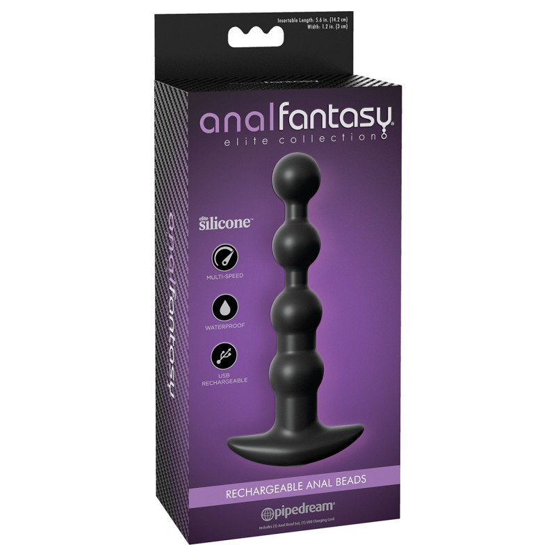Rechargeable Anal Beads Black