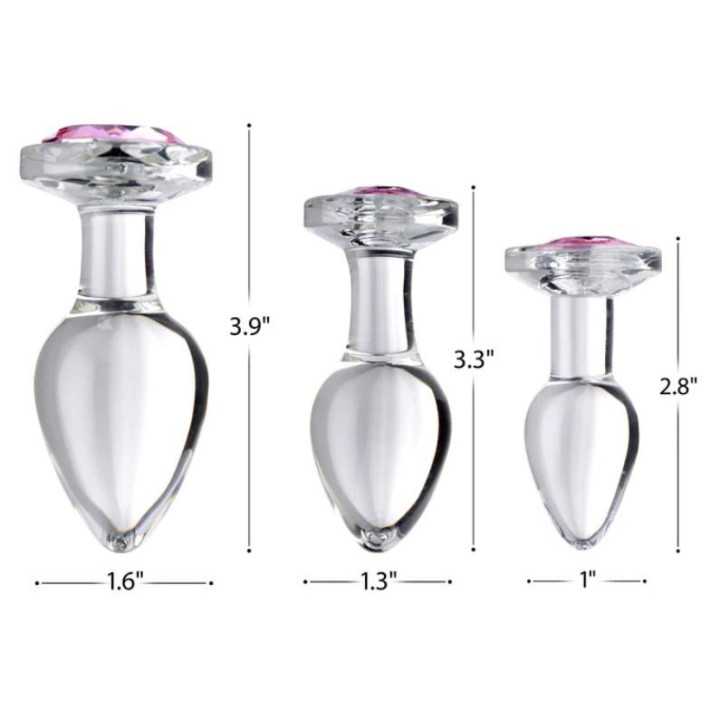 Plug en Cristal avec Pierre Rose L