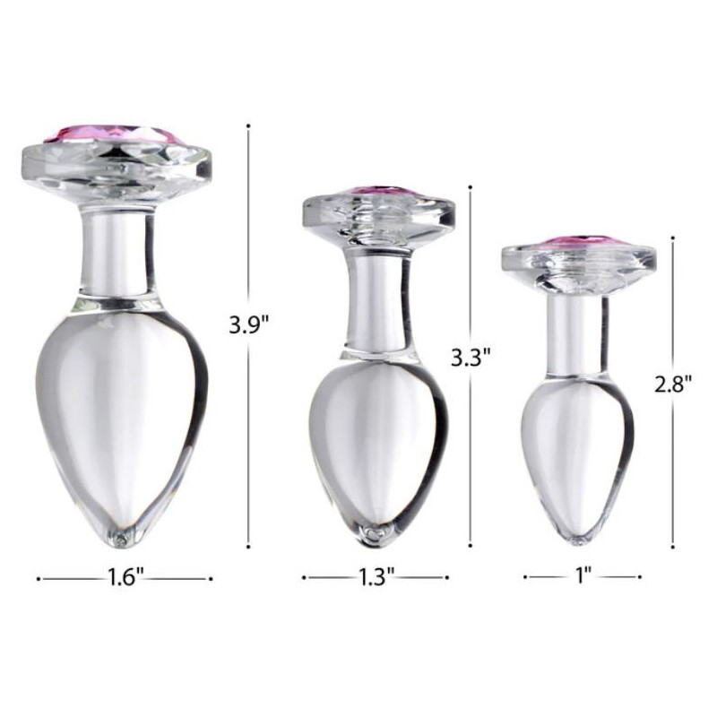 Plug en Cristal avec Pierre Rose L