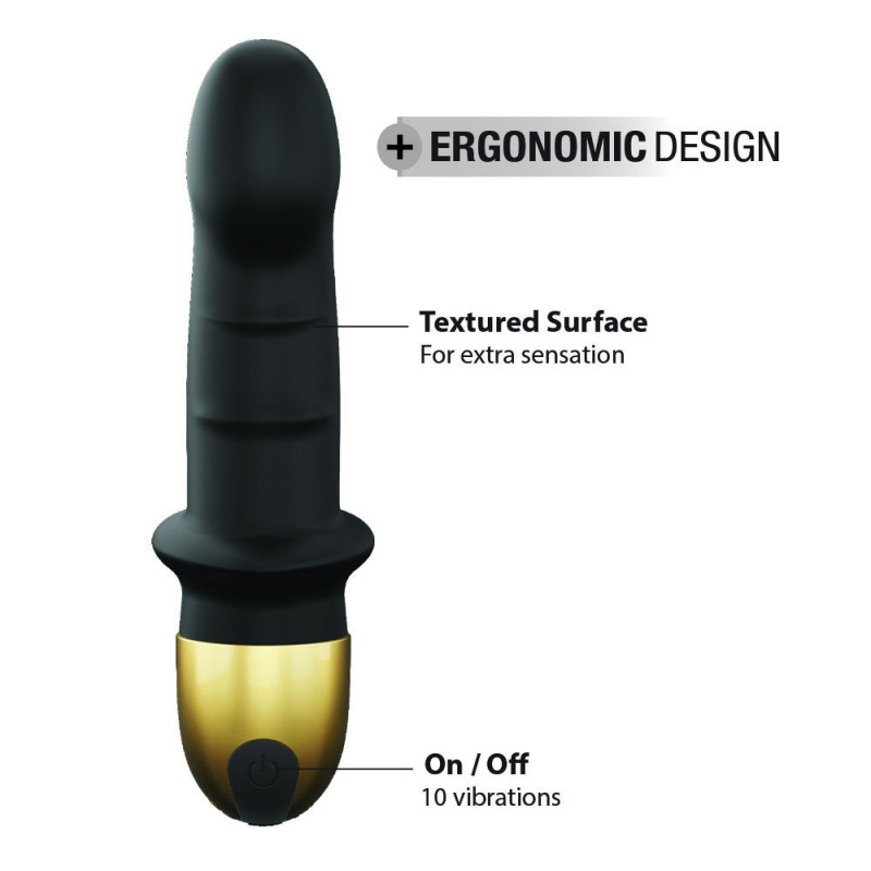 Vibromasseur Mini Lover Noir-Or