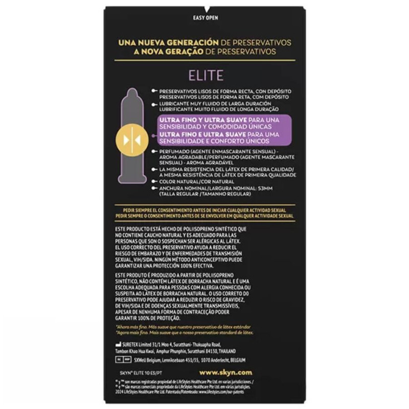 Preservativo Elite Ultrafino 10 Uds