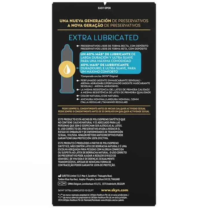 Préservatifs Extra Lubrifiés 10 Unités
