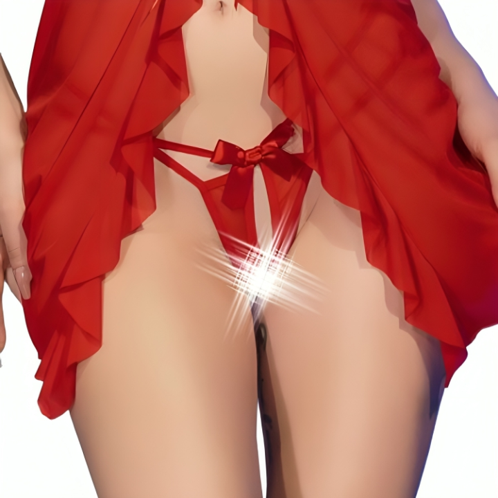 Babydoll & String Crotchless Rouge CR 4696