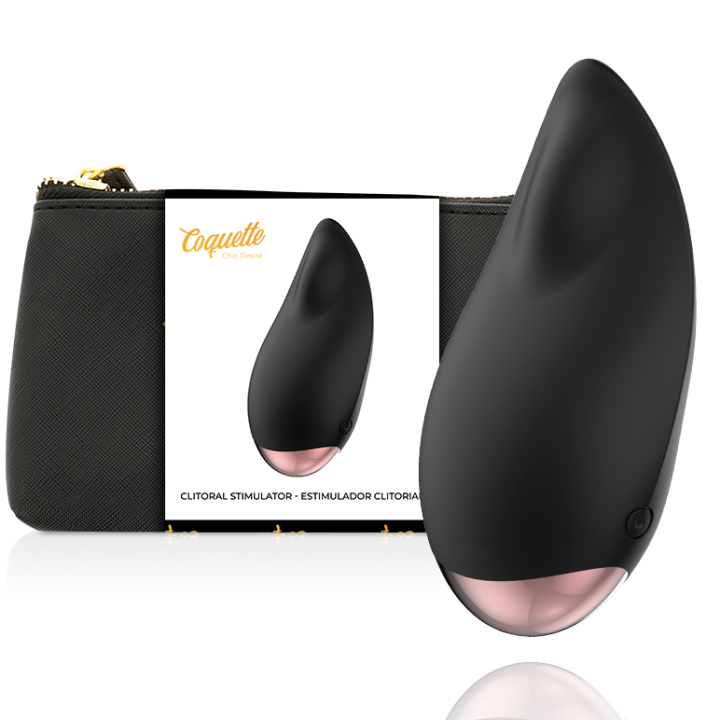 Stimulateur de Clitoris Noir/Or Goutte