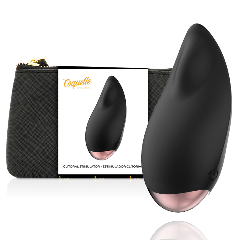 Stimulateur de Clitoris Noir/Or Goutte