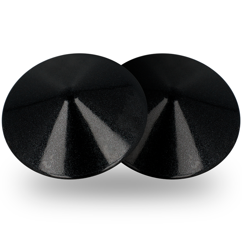 Cubre Pezones Metal Círculos Negros