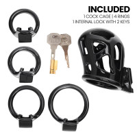Block Cage de Chasteté avec Cadenas Interne