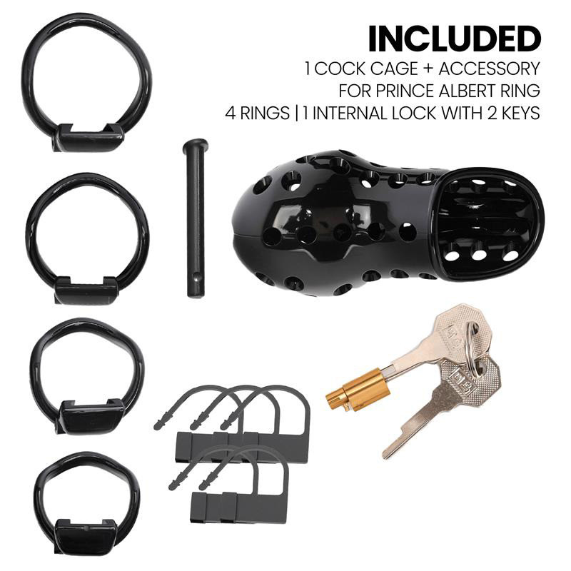 Convict Cage de Chasteté avec Cadenas Interne
