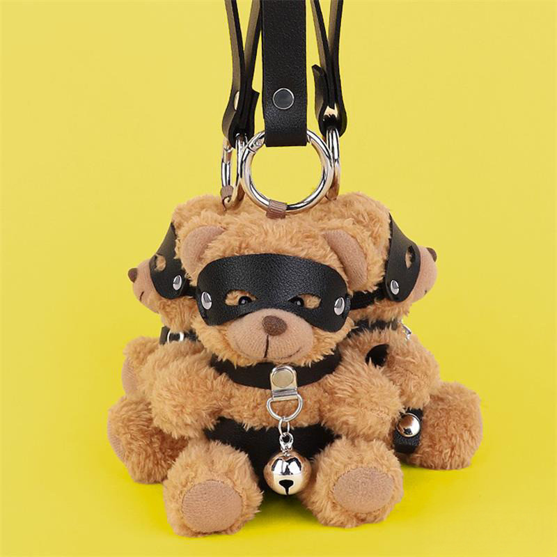 Bearly Porte-clés Ourson BDSM avec Harnais