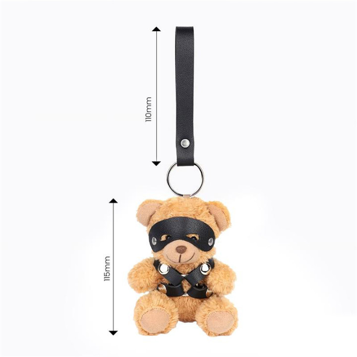 Bearly Porte-clés Ourson BDSM avec Harnais