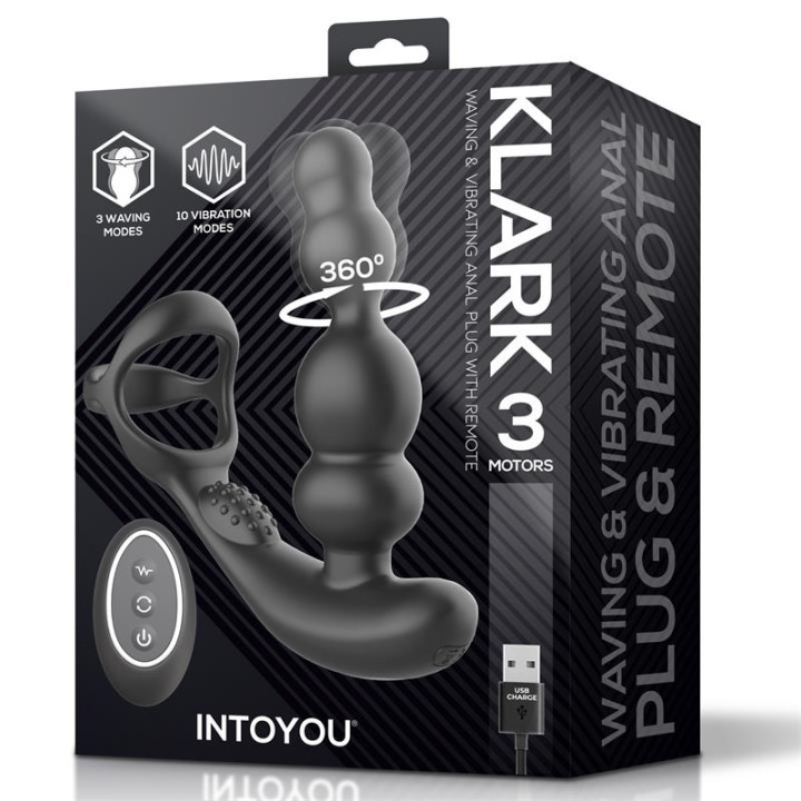 Klark Plug Anal Oscilante con Control Remoto