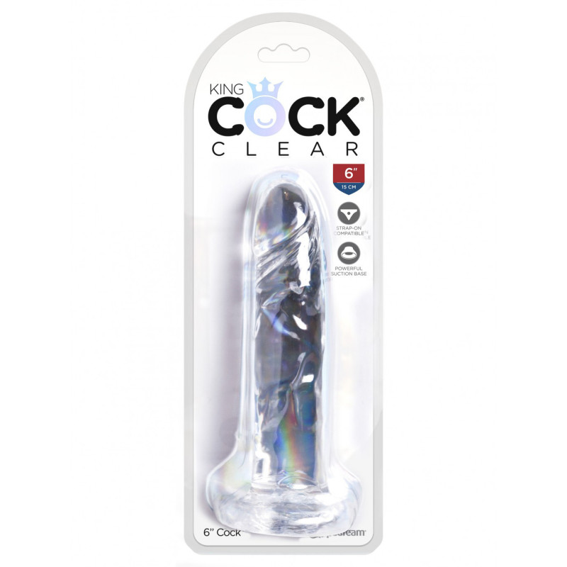 Clear Pénis Réaliste 15,5 cm Transparent