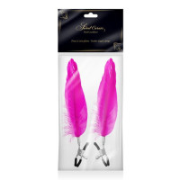 Pinzas Regulares con Pluma Fucsia