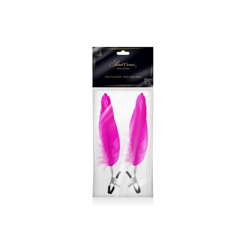 Pinzas Regulares con Pluma Fucsia